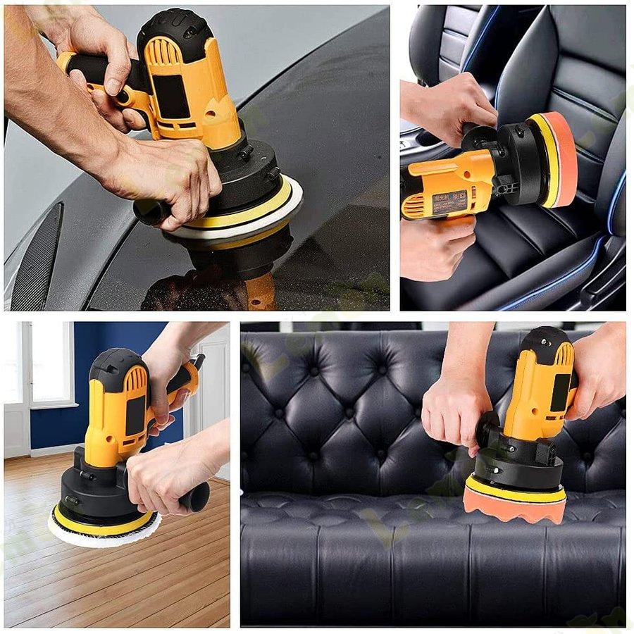 電動ポリッシャー 700ｗ強力モーター 研磨パッド付 無段変速可能 サンダポリシャー 六級変速 車磨き 研磨パッド付き ワックス作業 塗装面用 洗車用品 車磨き W316 レモン半分 通販 Yahoo ショッピング