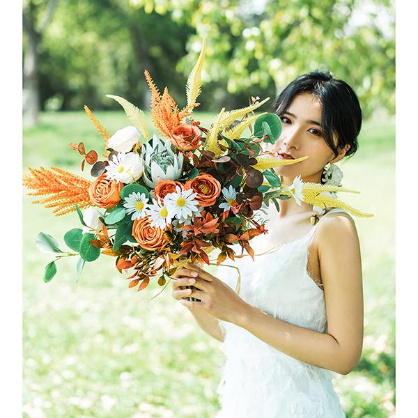 送料無料 ウエディングブーケ ブートニア 手首の花 結婚式 ローズ 造花 成品 ウェディング用 アレンジメント 花嫁 披露宴 手作り キットブライダルブーケ Bouquet48 豊盛商事 通販 Yahoo ショッピング