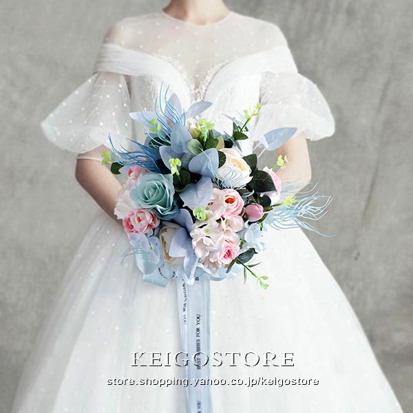 見事な 送料無料 21新品 ウエディングブーケ 花束 花飾り 結婚式 バラ造花 ウェディング用 アレンジメント 花嫁 披露宴 手作り キット ブライダルブーケ Globescoffers Com