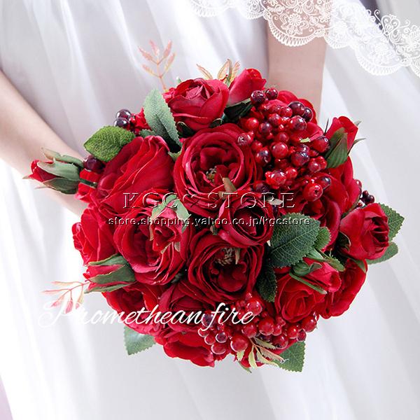 送料無料◆2021新品 ウエディングブーケ 花束 花飾り 結婚式 バラ造花 ウェディング用 アレンジメント 花嫁 披露宴 手作り キット ブライダルブーケ