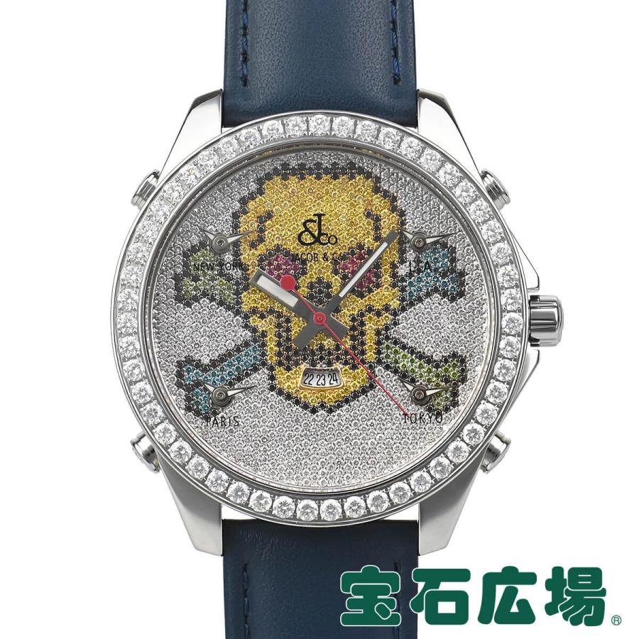 JACOB&CO（ジェイコブ） 腕時計 5タイムゾーン 47 スカル JC-SKULL1D 
