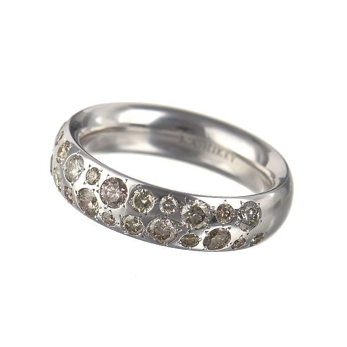 カシケイ KASHIKEY バンド ハーフエタニティ パヴェブラウンダイヤ リング KBB002RHWG 中古 ジュエリー