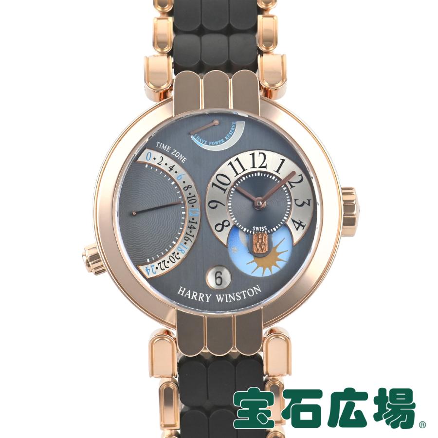 人気ブランド タイムゾーン エキセンター プルミエール WINSTON HARRY ウィンストン ハリー 200/MMTZ39R 腕時計 メンズ 中古 腕時計