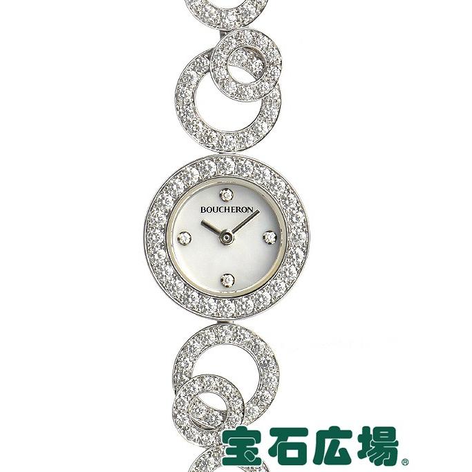 [3年保証] ブシュロン アバデコウォッチ WA008505 K18WG 新品仕上済 ダイヤ サファイア シェル文字盤 クオーツ 腕時計 中古 送料無料 BOUCHERON - [3年保証] ブシュロン アバデコウォッチ WA008505 K18WG