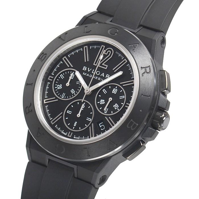 ブルガリ Bvlgari Dg42bsmcvdch クロノグラフ ディアゴノ ブラック文字盤 マグネシウム メンズ 新品 腕時計 最大98 オフ ディアゴノ