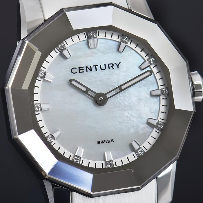 センチュリー Century 腕時計 プライムタイム 606.7.S.12.15.SM 12ポイント ダイヤインデックス ホワイトシェル文字盤 SS クオーツアナログ 【中古】 美品】腕時計 レディース センチュリー CENTURY タイムジェム プライム