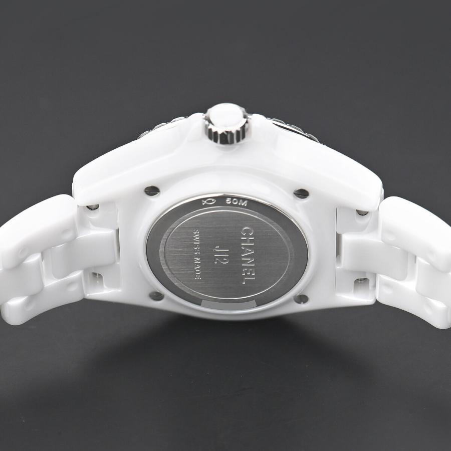 シャネル J12 33mm H6418 純正ダイヤ ホワイトセラミック 白 クオーツ レディース 腕時計 J12 ダイヤモンド ホワイトセラミック 33mm - H6418｜シャネル 時計