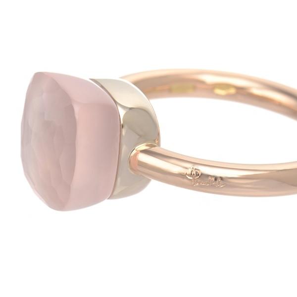 ポメラート Pomellato ローズクォーツ ダイヤ ヌード リング Pomellato ポメラート》 光を捉えて 虹色にきらめくポメラートのヌード