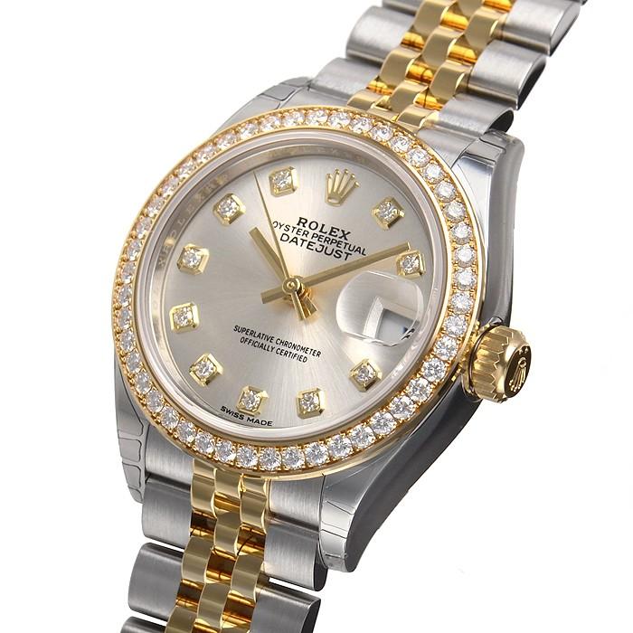 ロレックス ROLEX デイトジャスト28 スターD 279383RBR ゴールド K18/SS レディース 腕時計 Rolex Lady-Datejust 279383rbr-0003 | Silver Diamond Dial