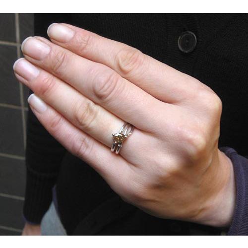 ペアシェイプ ブラウン ダイヤモンド リング プラチナ製 : Jewellery 