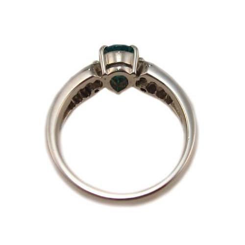 ペアシェイプ エメラルド リング プラチナ製 : Jewellery SHIBATA