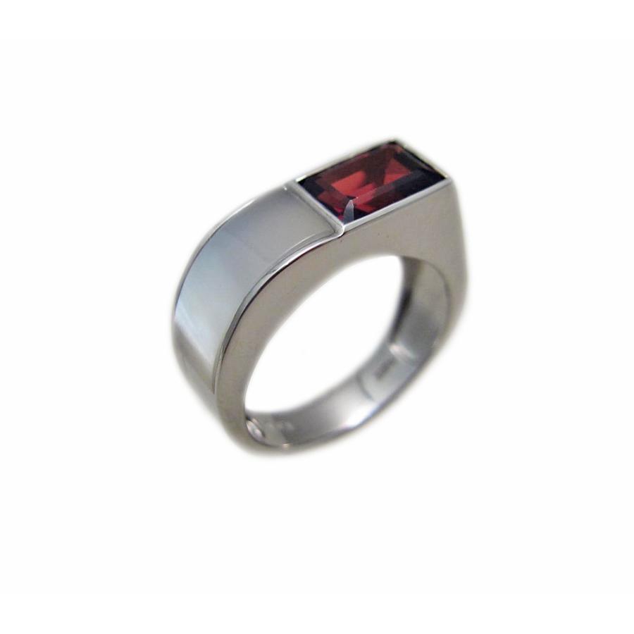 プラチナ ガーネット 白蝶貝 リング : Jewellery SHIBATA - 通販