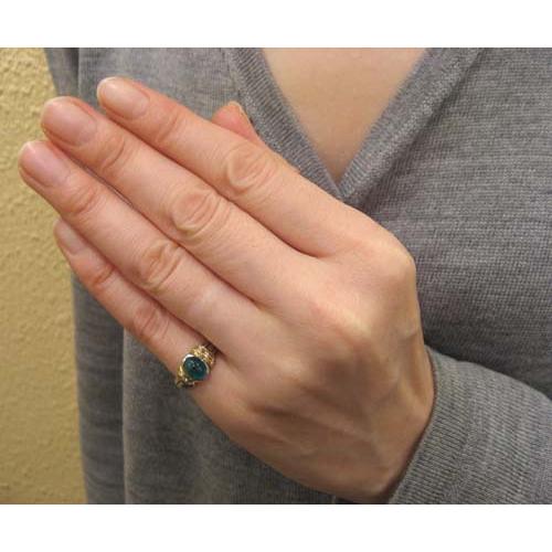 プラチナ ゴールド エメラルド カボション リング : Jewellery SHIBATA