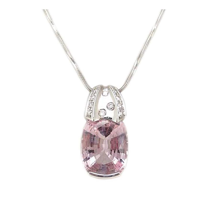プラチナ ピンクトパーズ ペンダント ネックレス : Jewellery SHIBATA 
