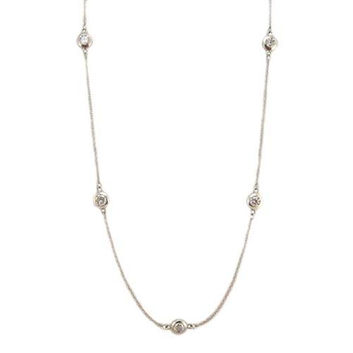 ダイヤモンド ステーション ネックレス プラチナ製 :16104383:Jewellery SHIBATA - 通販 - Yahoo!ショッピング
