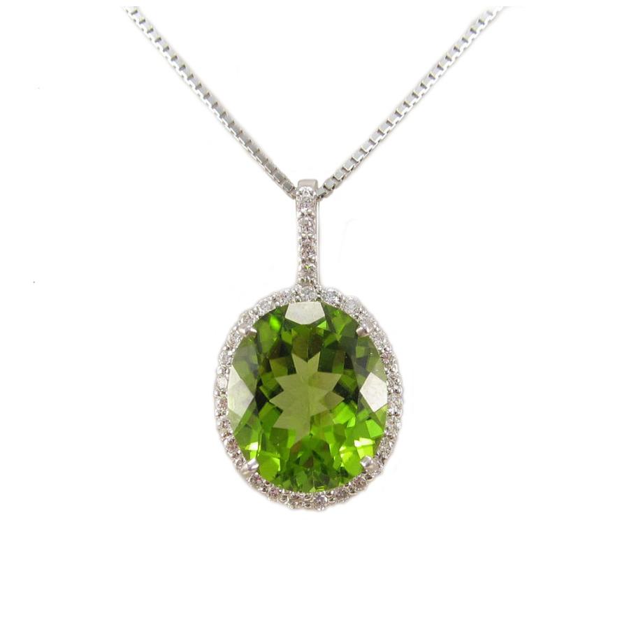 ペリドット プラチナ製 ペンダント ネックレス : Jewellery SHIBATA 
