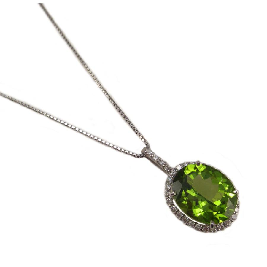 ペリドット プラチナ製 ペンダント ネックレス : Jewellery SHIBATA 