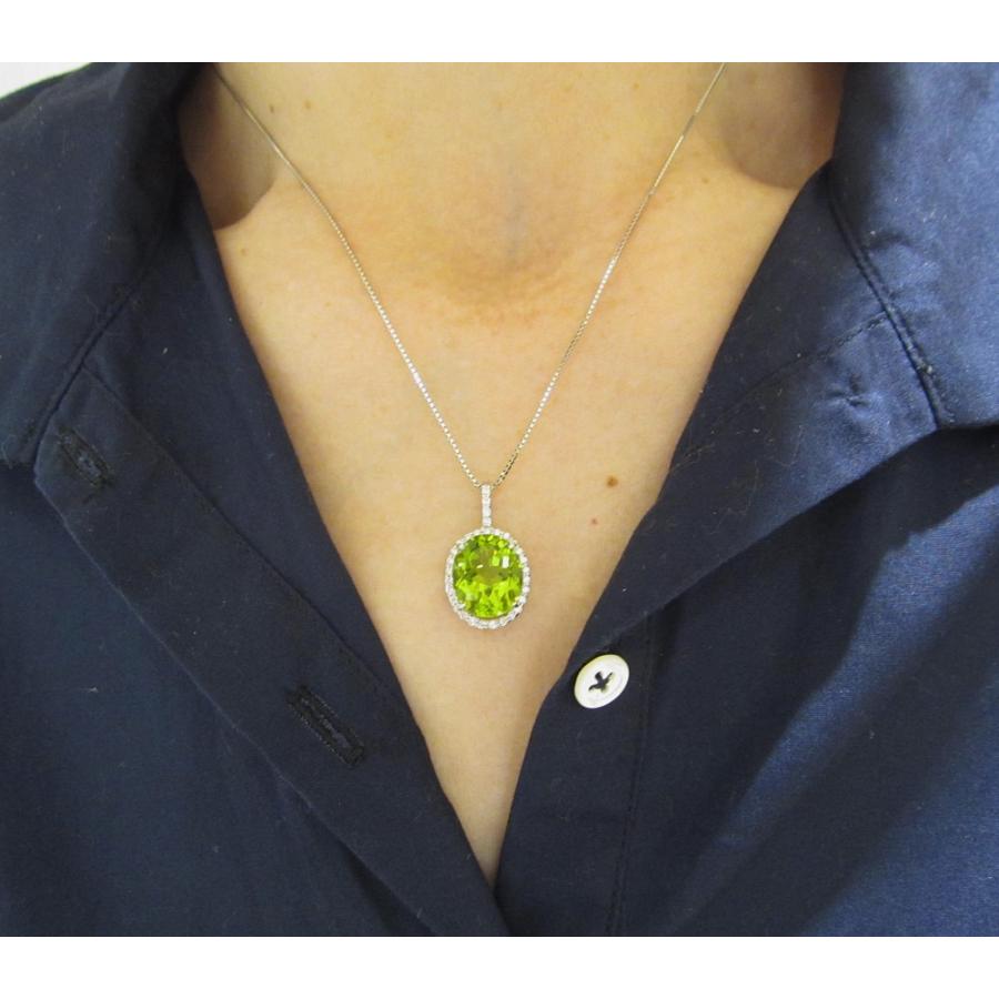 ペリドット プラチナ製 ペンダント ネックレス : Jewellery SHIBATA 