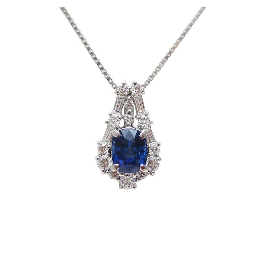 プラチナ製 サファイア ペンダント ネックレス : Jewellery SHIBATA 