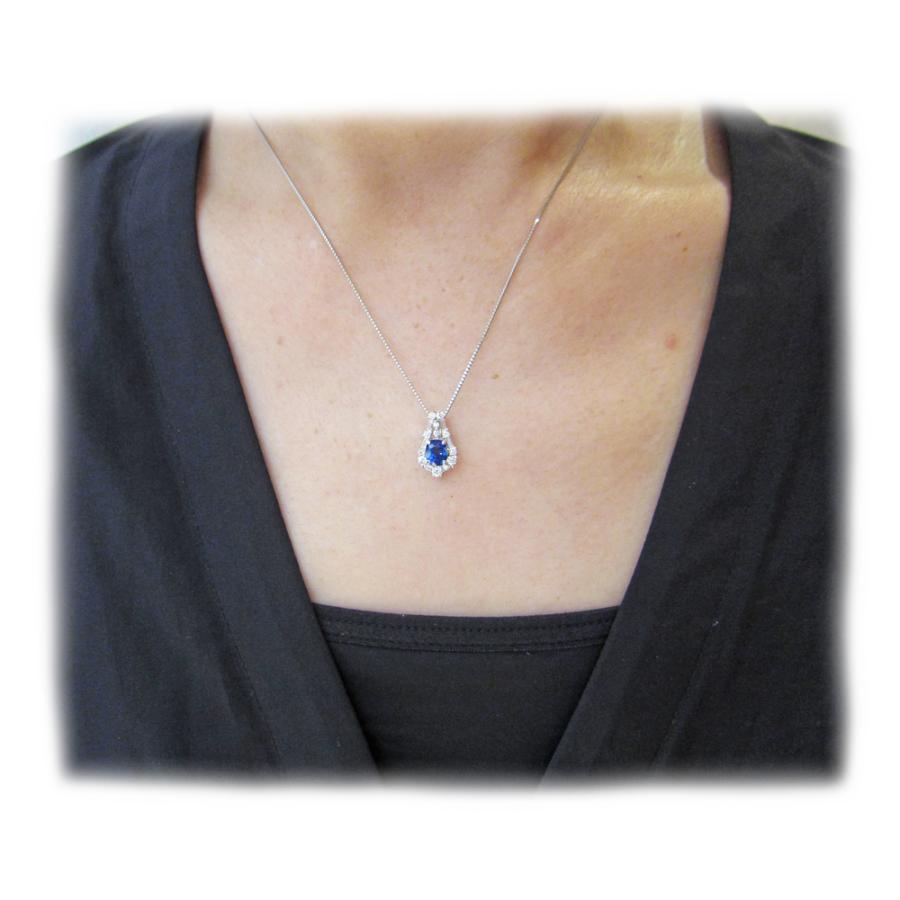 プラチナ製 サファイア ペンダント ネックレス : Jewellery SHIBATA 