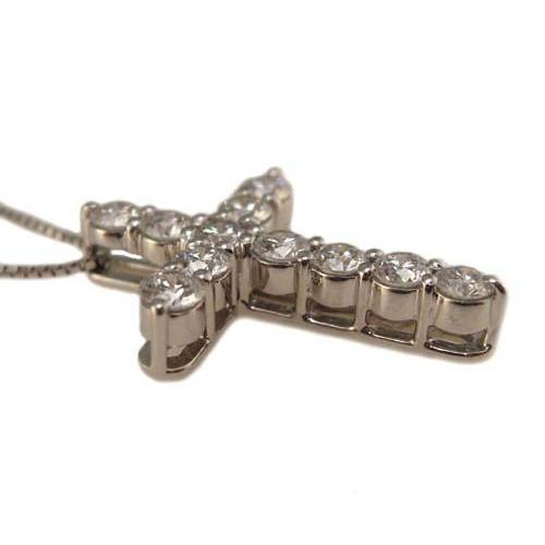 プラチナ ダイヤモンド クロス ペンダント ネックレス : Jewellery 