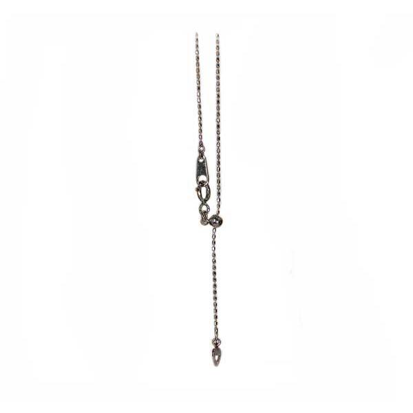 K18WG スライドアジャスター付 カットボール チェーン 45cm