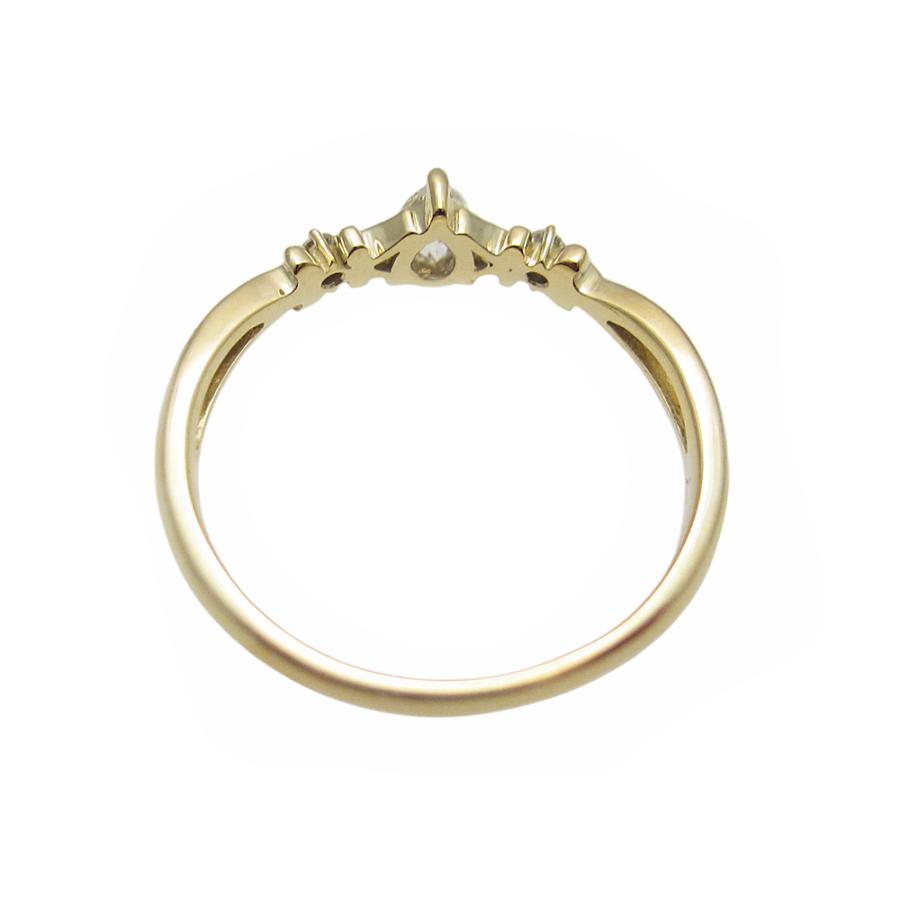ペアシェイプ ダイヤモンド リング イエローゴールド製 : Jewellery 