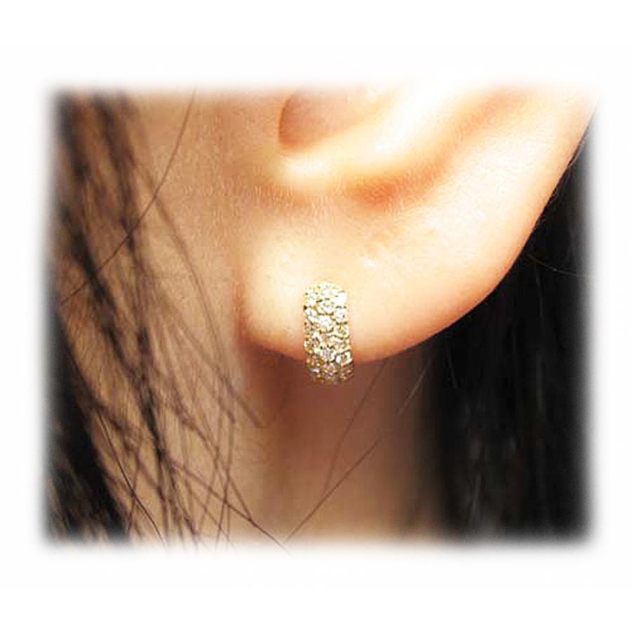 イエローゴールド ダイヤモンド パヴェ ピアス : Jewellery イエローゴールド ダイヤモンド パヴェ ピアス : Jewellery