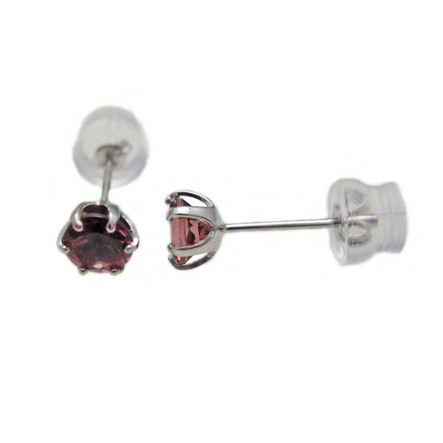 プラチナ ピンクトルマリン スタッド ピアス : Jewellery