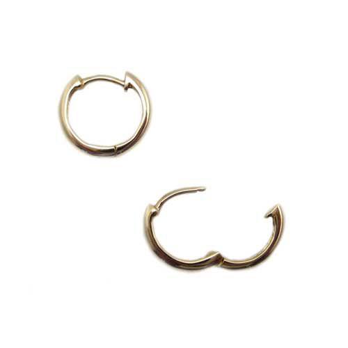 イエローゴールド シンプルな中折れ ピアス Sの画像