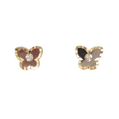 K18WG/YG 蝶モチーフ ダイヤモンド ピアス : Jewellery SHIBATA - 通販 