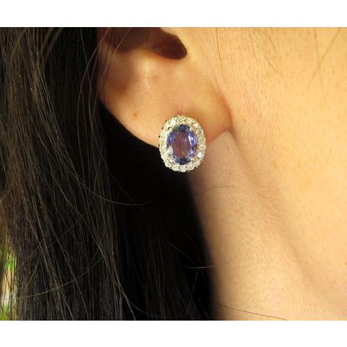 K18WG タンザナイト・ダイヤモンド ピアス : 63113560 : Jewellery 