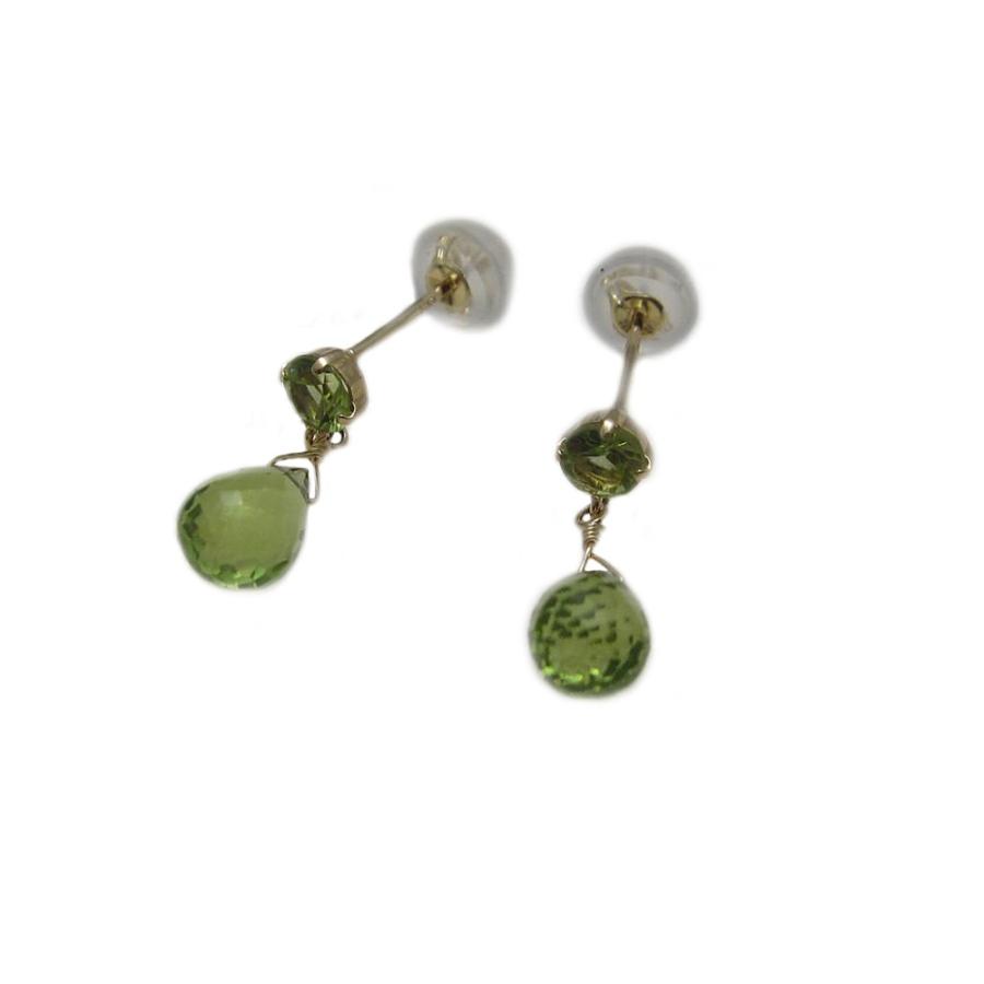ブリオレットカット　ペリドット　ブレスレット&ピアス K18YG ペリドット ブリオレットカット ピアス : Jewellery SHIBATA