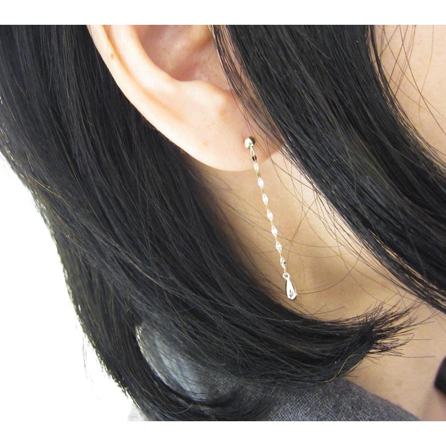 イエローゴールド ゆらゆら ロング デザイン ピアス : 63114340  