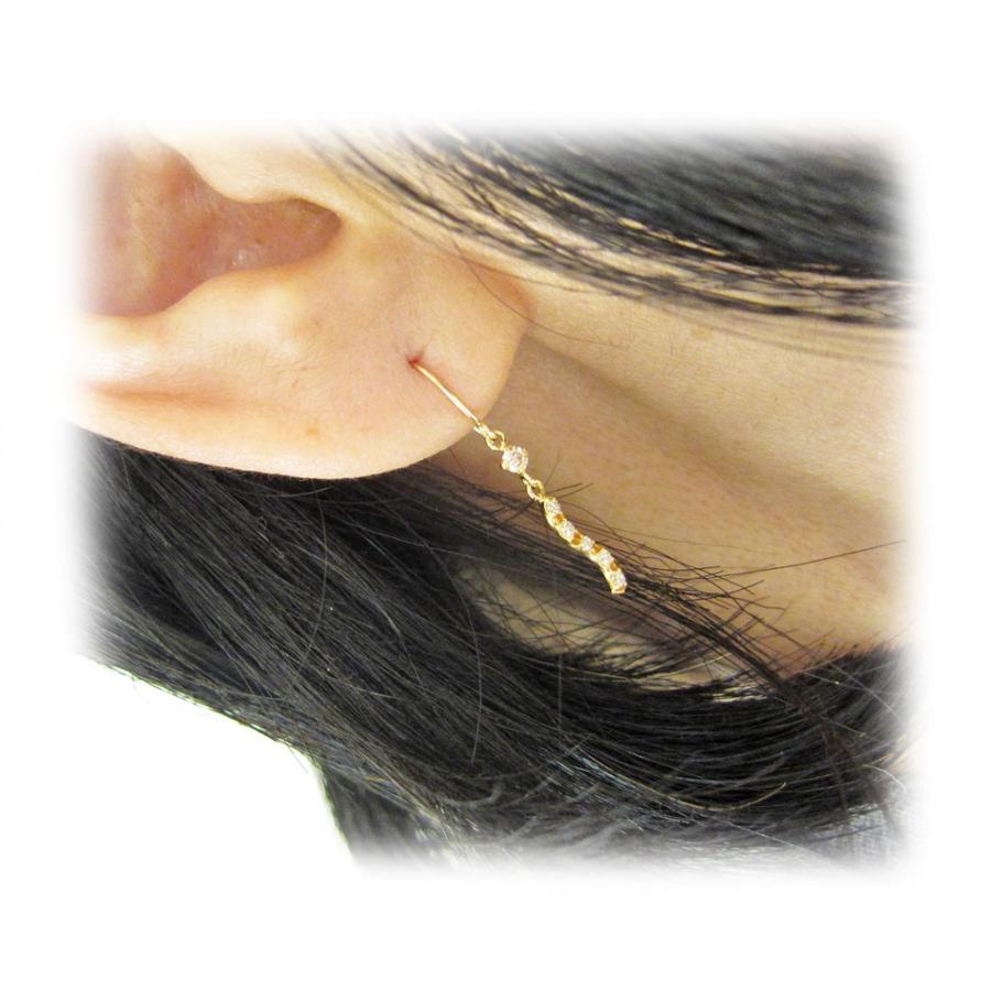 【ギフト込】ダイヤモンドがゆれるシンプルなフックピアス K18YG 楽天市場】ダイヤモンド ピアス フック 一粒 K18 0.2カラット 両耳用