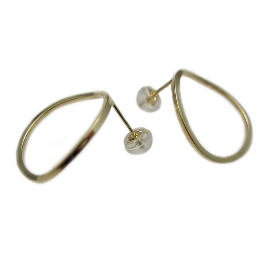 K18 イエローゴールド オープン サークル ピアス : Jewellery SHIBATA 