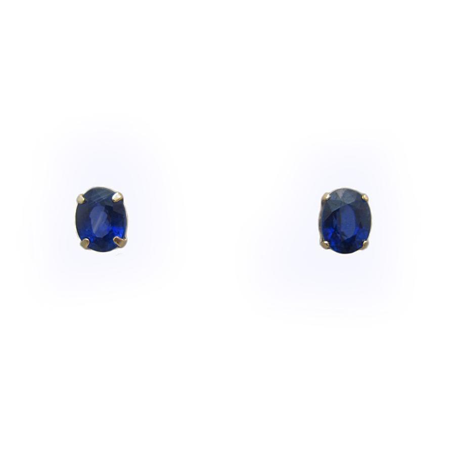 イエローゴールド サファイア オーバル ピアス : Jewellery SHIBATA 