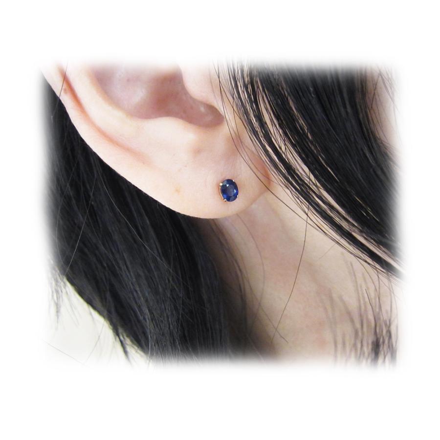 イエローゴールド サファイア オーバル ピアス : Jewellery SHIBATA 