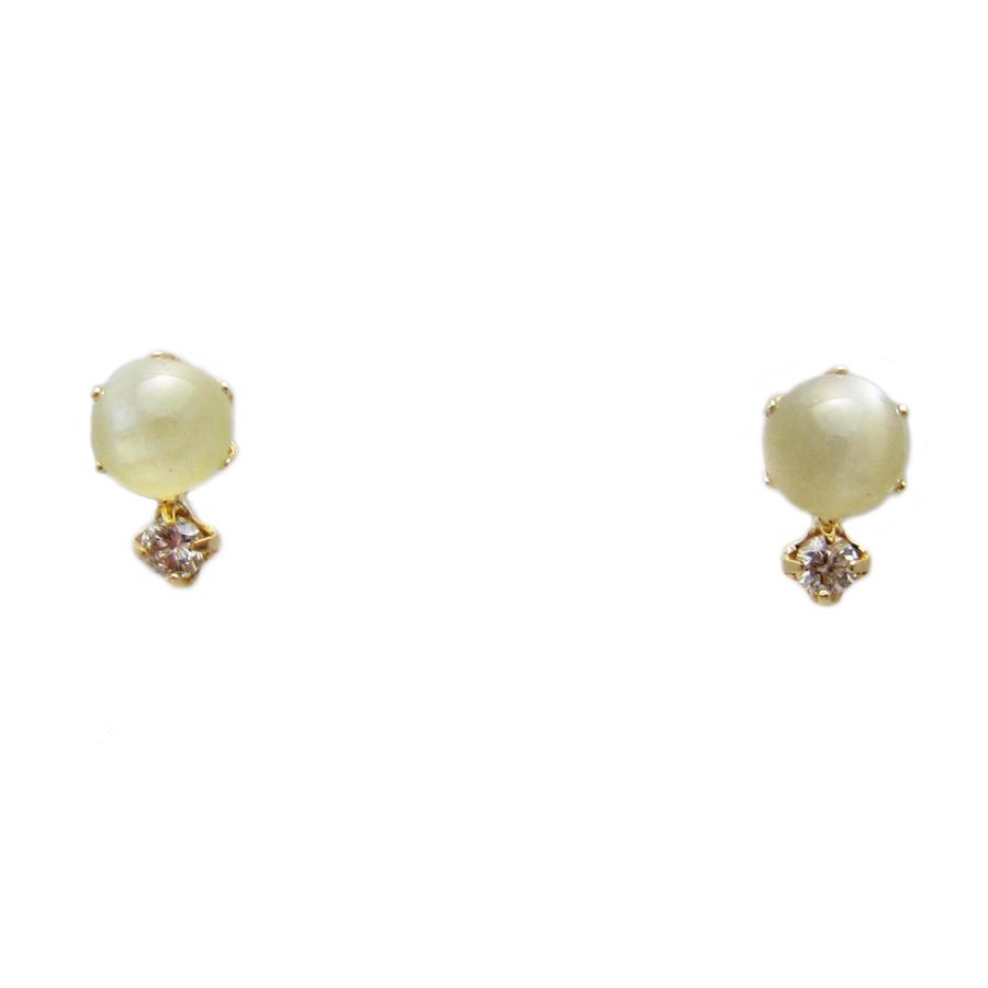 K18YG クリソベリル キャッツアイ ピアス : Jewellery SHIBATA K18YG クリソベリル キャッツアイ ピアス : Jewellery SHIBATA