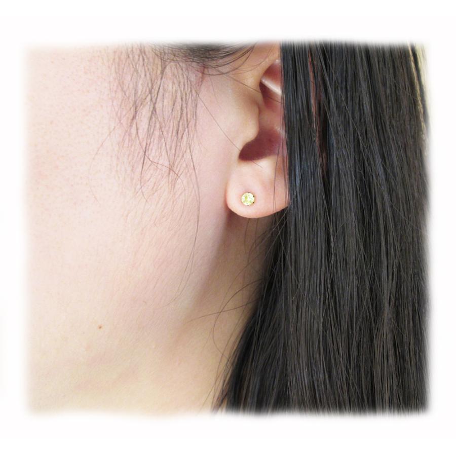 イエローゴールド スフェーン シンプル ピアス : Jewellery SHIBATA 