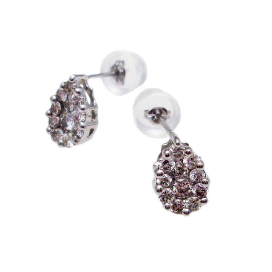 プラチナ ダイヤモンド ティアドロップ ピアス : Jewellery SHIBATA 
