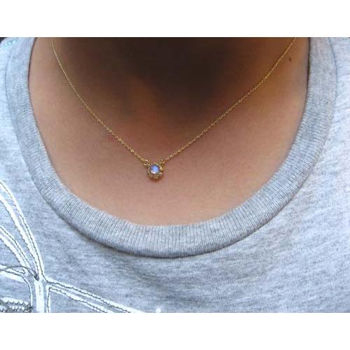 K18YG ブルームーンストーン ペンダント ネックレス : Jewellery