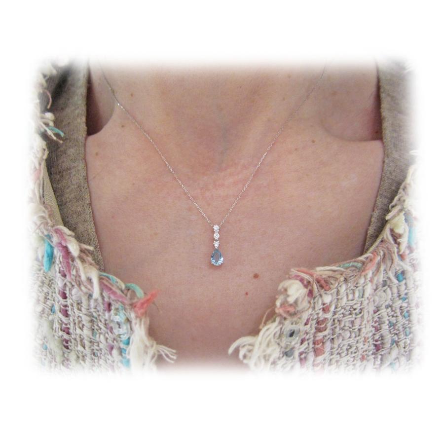 k18WG アクアマリンベンダント N