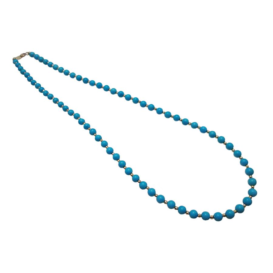 丸玉 トルコ石(ターコイズ) ネックレス : Jewellery SHIBATA 丸玉 トルコ石(ターコイズ) ネックレス : Jewellery SHIBATA