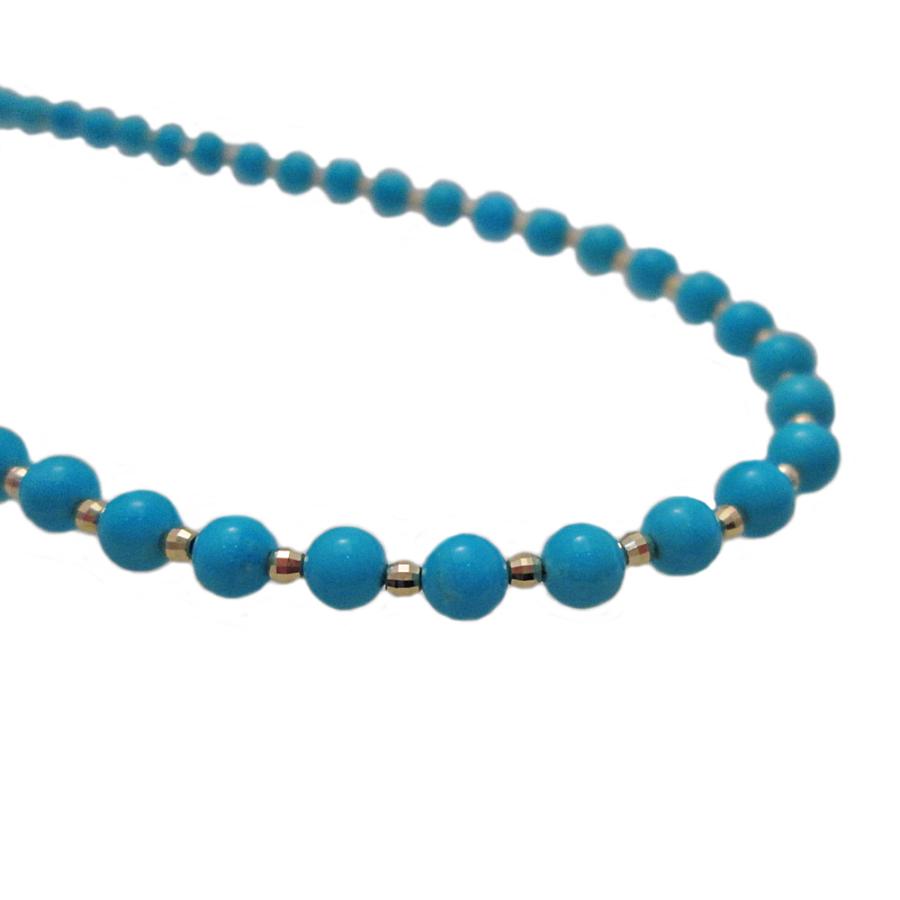 丸玉 トルコ石(ターコイズ) ネックレス : Jewellery SHIBATA 丸玉 トルコ石(ターコイズ) ネックレス : Jewellery SHIBATA