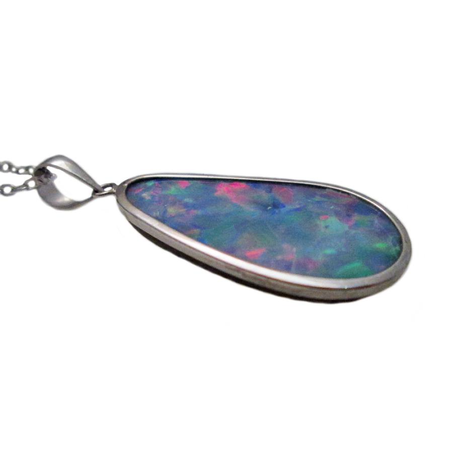 プラチナ ボルダー オパール ペンダント ネックレス : Jewellery 