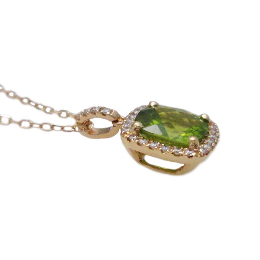 イエローゴールド ペリドット ペンダント ネックレス : Jewellery 