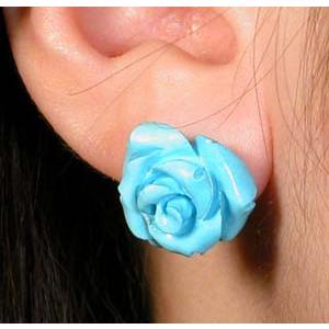 ターコイズ バラ ピアス 16mm : Jewellery SHIBATA - 通販 - Yahoo