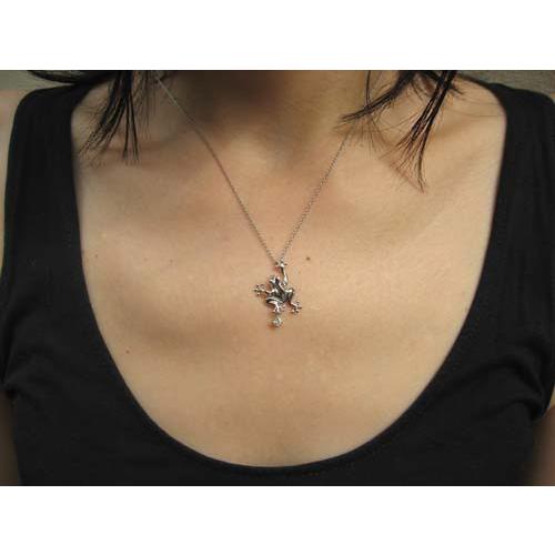 プラチナ カエル ペンダント ダイヤモンド付き : Jewellery SHIBATA 