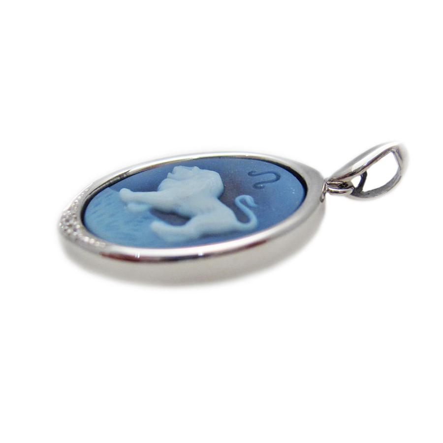 ポーリー作 メノウ カメオ (しし座) ペンダント トップ : Jewellery